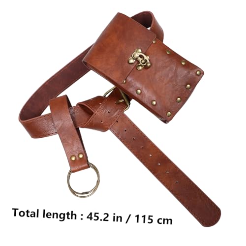 1set Medieval Renaissance Holder Belt Embossed Design for Cosplay and Stage Performance Includes Pouch and Support2