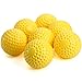 Tebery 12 Pack Yellow Dimpled Practice Balls, 12-Inch Pitching Machine Softballs Baseballs for Hand-Eye Coordination, Hitting and Fielding Practice