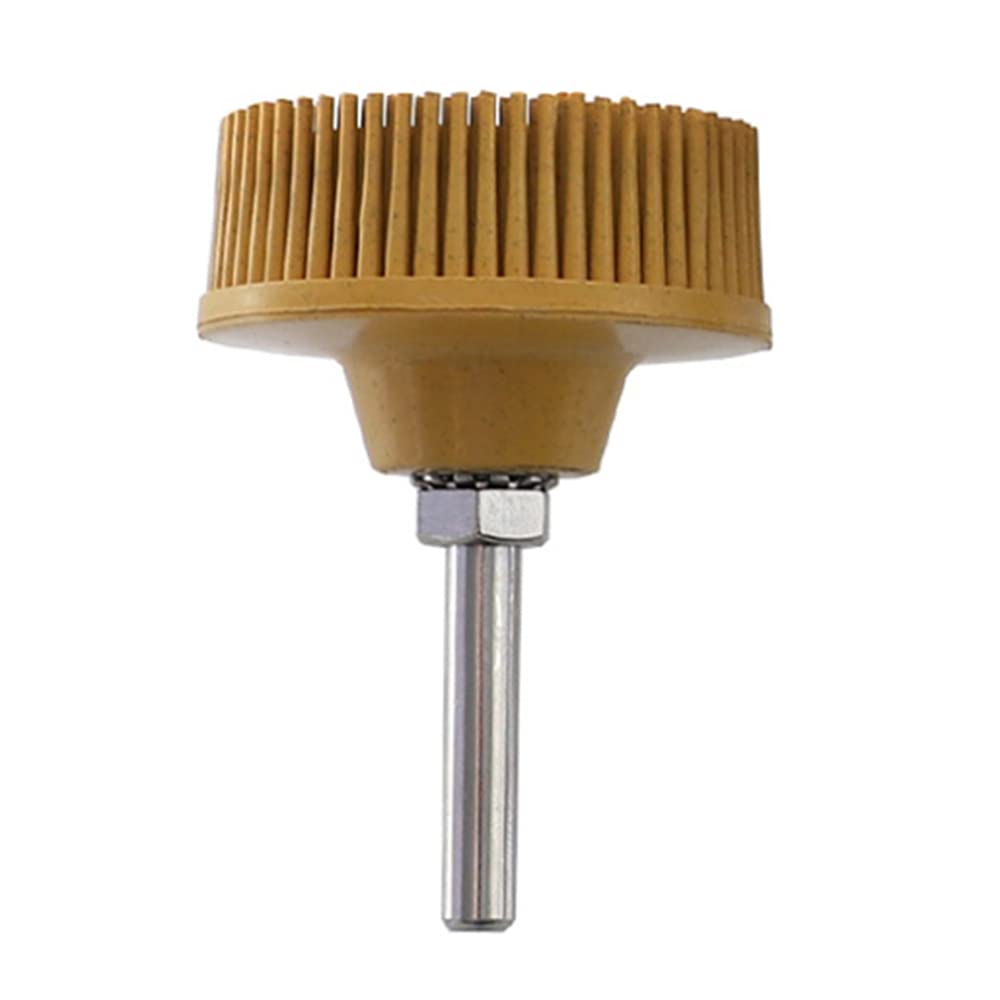 Rueda de Pulido, Cepillo Abrasivo de Esmeril Y Caucho de 2 Pulgadas, Muela de Pulido para Eliminación de Óxido de Rebabas/a/1Pcs Yellow80#Grit