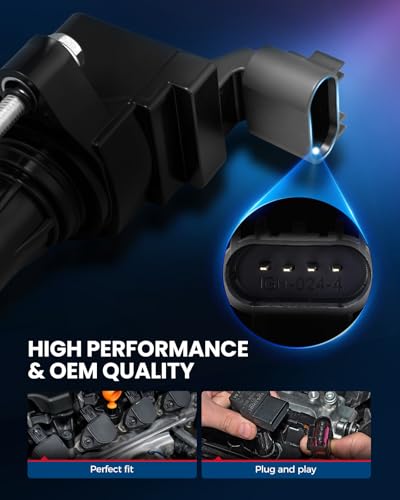 Image of KAX 4 Ignition Coils & 4 Spark Plugs Set for Equinox 2010-2017 2.4L | (w /tool) Fits Terrain 2010-2017 2.4L, Verano 2012,2013-2016 2.4L, Captiva Sport 2012-2015, Regal, Malibu, LaCrosse UF491