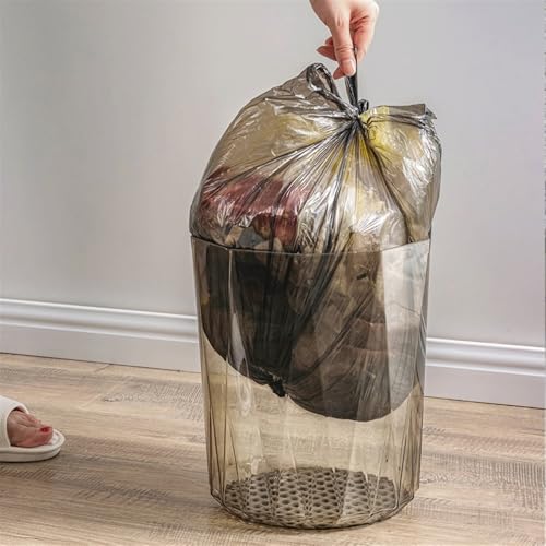 Papelera de plástico transparente con gran capacidad y base redonda estable 4