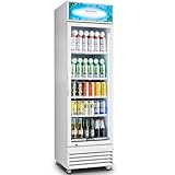 BODEGACOOLER Commercial Merchandiser Refrigerator,12.5 Cu.Ft Beverage Refrigerator Glass Door,Large Display Bar Cooler Fridge,Adjustable...