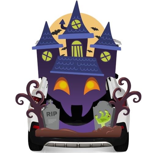  Halloween Purple Castle Trunk Or Treat Car Decorations - image 1