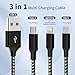 Firsting Multi Charging Cable,(2Pack 4FT) 3 in 1 Charging Cable for Multiple Devices, Nylon Braided Universal Charger Phone Charger Cord with Type-C,Micro USB,IP Port for iPhone16/15 Series/Phone&Pad
