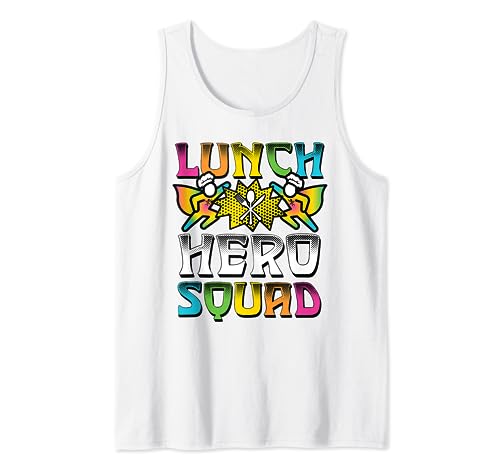 Almuerzo Hero Squad a Food Service Cafetería Señoras Trabajadoras Crew Camiseta sin Mangas