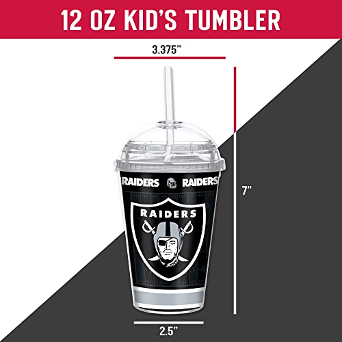 Image of Rico Industries NFL Football Rookie of The Year 12oz Acrylic Tumbler, Youth Tumbler with Swirly Straw