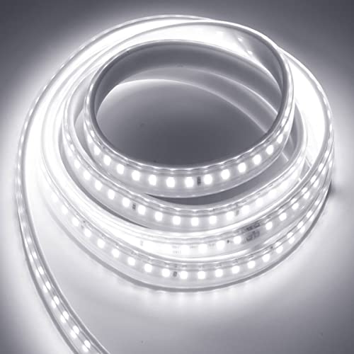 Image of SUYOOULIN LED Strip Lights, 26ft /8m High Voltage AC110V-130V Waterpoof IP68 Super Bright 24000LM 2835 120 LEDs /m LED Light Strips for Home Garden Outdoor Decoration(Daylight White 6500K)