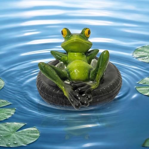 EVBOTGEE Mini Grenouille Décorative Pour Bassin En Résine Flottante, Figurine De Grenouille...