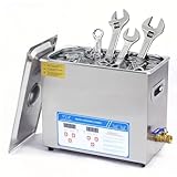 VUA 6L Commercial Ultrasonic Cleaner with Digital Timer & Heater, Professional Ultrasonic Parts Cleaner, Ultra Sonic Cleaning Machine with 300W Heated Cleaner for Glasses Industrial Parts Tools Lab