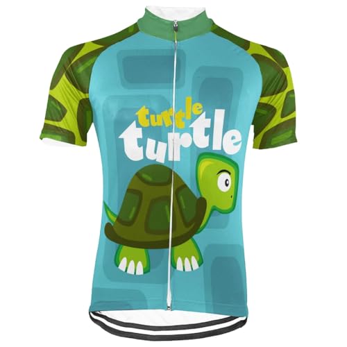 Personalizar Turtle Hombre Camiseta De Ciclismo Manga Corta Bicicletas Maillots (FR/ES, Letras, L, Regular, Regular, MS8205)