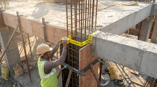Image of (Pack Of 8 X 40 Meter Per Roll Shuttering Tape /Concrete tape /Bopp Tape Used In Slab For Construction Of Buildings & Multi Purpose Use (8, 40 Meter)