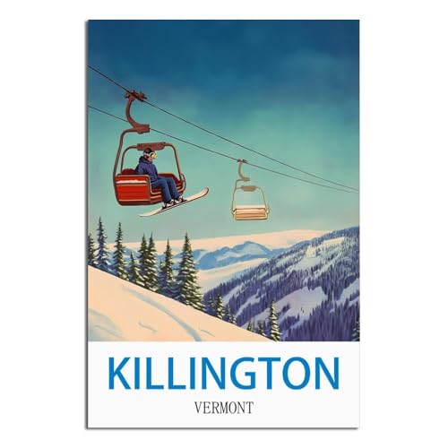 Affiche de voyage vintage Killington Vermont poster grand format