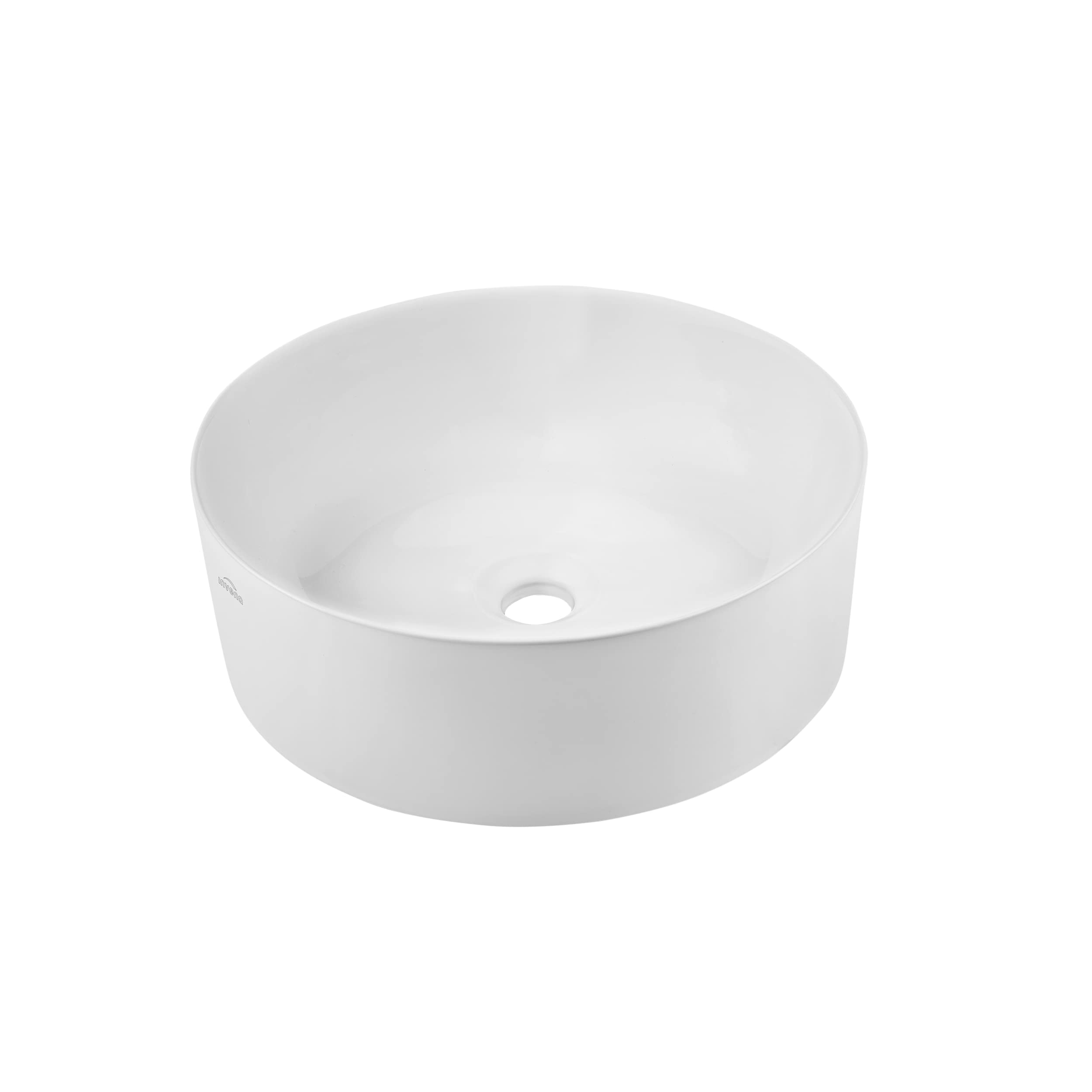 VBChome Waschbecken 41,5 cm Keramik Rund Weiß Oval Waschtisch Handwaschbecken Aufsatzwaschbecken Waschschale Gäste WC