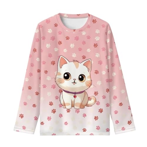 Image of Long Sleeve Shirts for Girls Winter Tops 3-16t Cartoon T Shirts for Fall Clothes