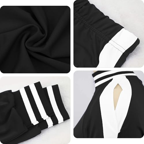 Image of TOPONSKY Womens 2 Piece Sports Outfit Tracksuit Shirt Shorts Jogger Bodycon Sets