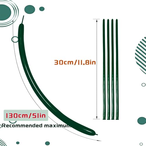Image of Forest Green Long Balloons Premium 260 Twisting Balloons Animals Magic for Birthday Kids Wedding Party Supply 100pcs