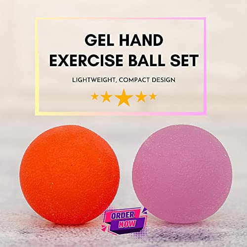 Gel Stress Balls for Kids and Adults (2 Pack), Stress Relief Balls, Hand Exercise Therapy Balls for Anxiety Fidget, Tension - Image 3