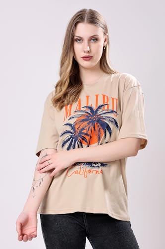 Image of London Hills Women's Cotton Blend Oversized Fit Oversized Tshirt || Oversized Tshirt- Pack of 2