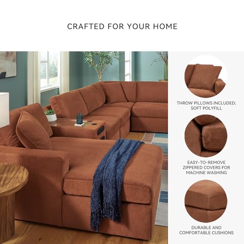 Image of Signature Design by Ashley Oversized Modular Sectional with Chaise, Spice