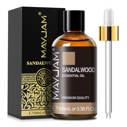 MAYJAM Sandalwood Essential Oils 100ML Sandalwood Oil for Diffuser Humidifier DIY Home Office