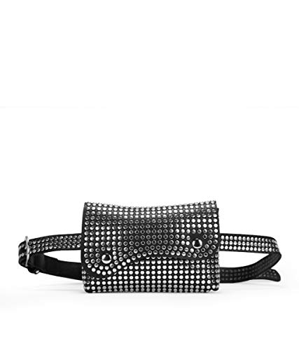 BOSANOVA Riñonera Negras tachas Plata Negro U