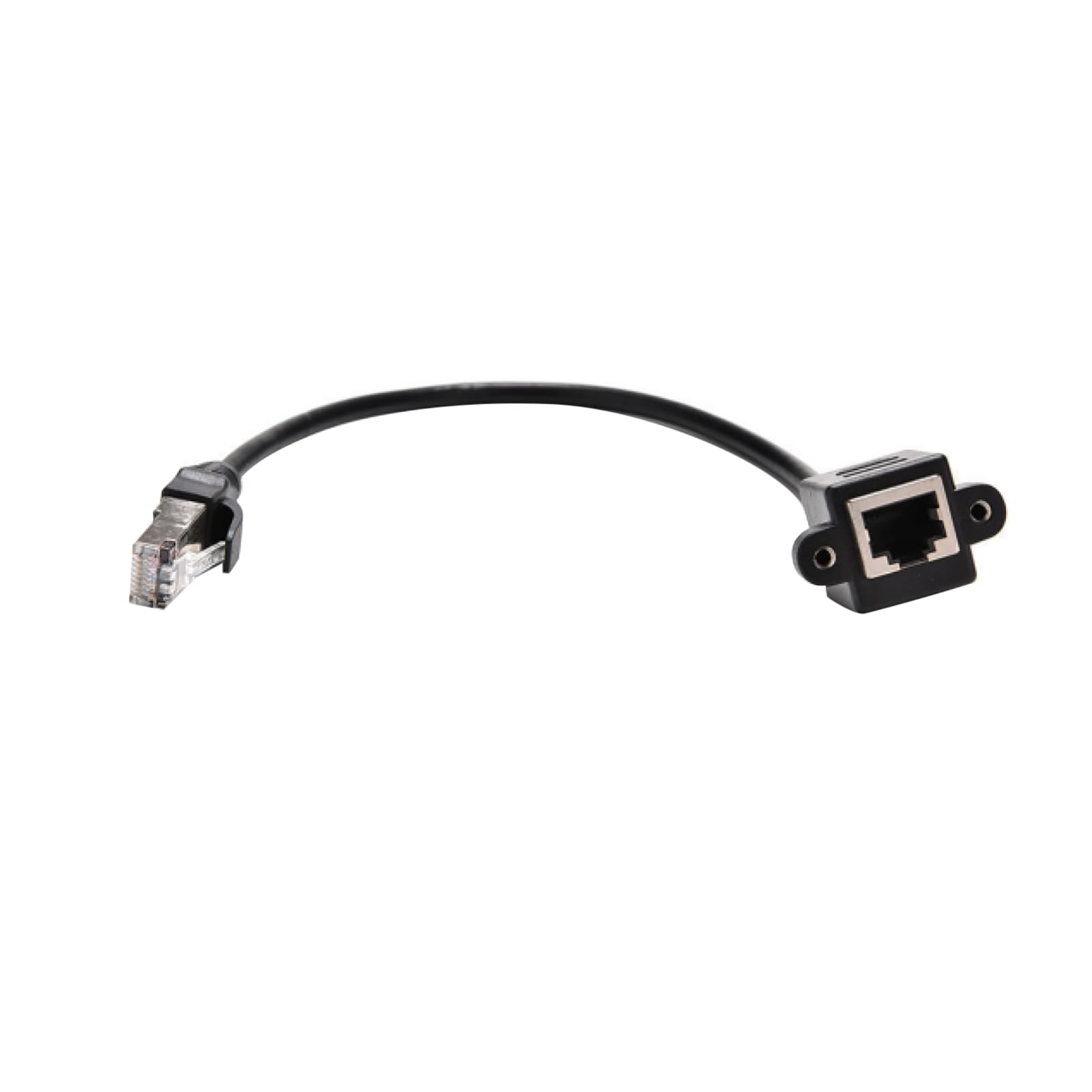 30cm RJ45 Male to Female Screw Panel Mount Ethernet Cable Durable Network Extension Cable