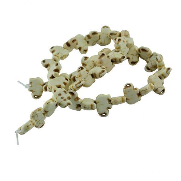 SNAPPSY 3x43Pcs Howlite Turquoise White Elephant Spacer Loose Beads Jewelry DIY Making-picture-26