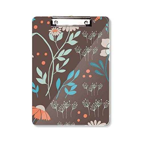 Bloc-notes de peinture à fleurs marron A4 carnet dessin loisirs créatifs