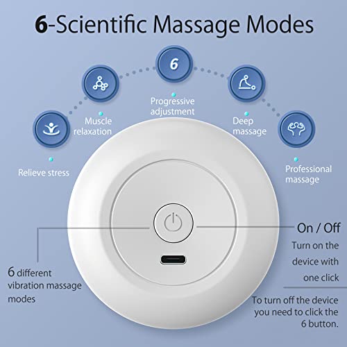 Kelite Powerful 2.0In*4.5In Handheld Massager Wand With 6 Magic Vibration Modes, Personal Mini Electric Massager Men & Women For Neck Shoulder Back Body Massage-White #TOP4