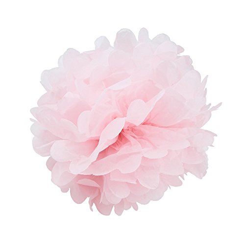 WYZworks - 8 Assorted Pink Pom Poms DIY Tissue Paper Flowers – 10”, 12”, 16” Decorative Hanging Flower Balls DIY Paper Craft for Halloween Wedding Birthday Party Home Decorations - Thumbnail 2