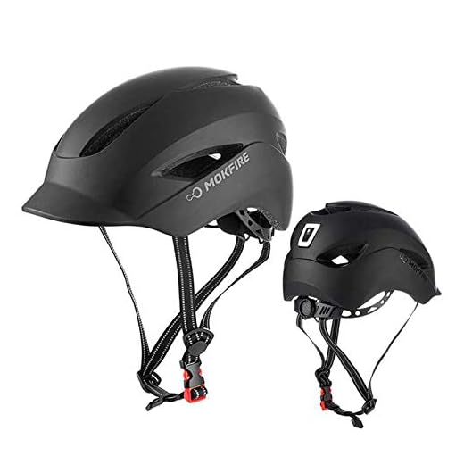 Adult Bicycle Helmet Classic Urban Commuter Bike Helmet Hat Tongue Design Rechargeable USB Safety Light CPSC Certified Road Cycling Helmet Adjustable Size for Men and Women (Matte Black)