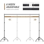 Backdrop Stand with Wheels 10x7.5Ft (WxH), Photo Backdrop Stand Easy to Move,Heavy Duty Back Drop Adjustable Stand for Parties,Banner Stand Photography and Video Studios - Image 5