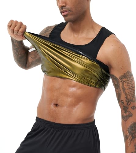 Sauna Sweat Vest Workout Tank Top Waist Trainer for Men Compression Workout Enhancing Vest