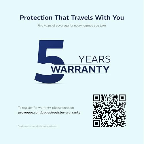 Image of Provogue Azure Hard-Sided PP 55 Cm Cabin Luggage Suitcase | Expandable Space with 8 Wheels Trolley Bags for Travel | Lightweight with Combination Lock | 5 Year Warranty (Saphire Blue /Peacock Blue)