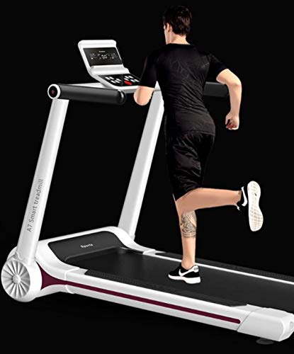 Image of Mini Foldable Portable Electric Treadmill Noise Reduction Motorised Running Machine Walking Equipment with Pulley for Home Gym