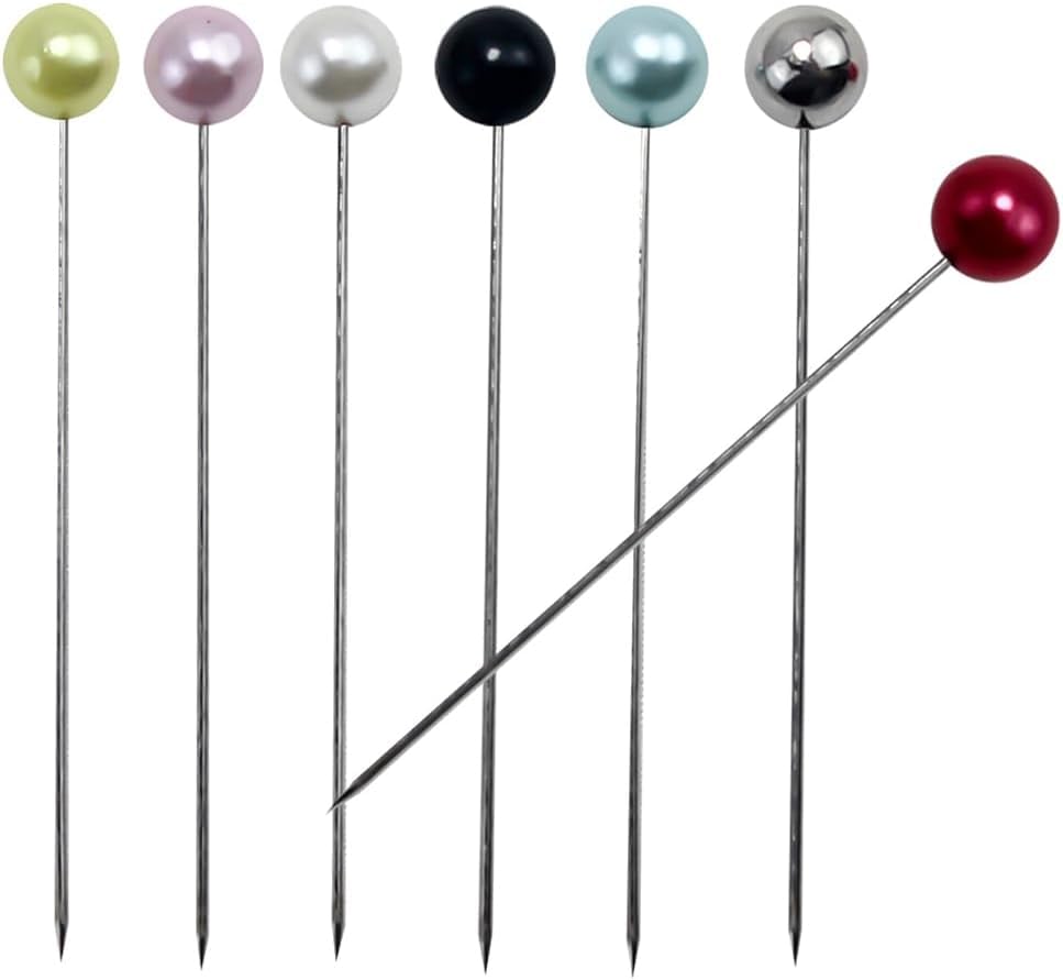 Long Quilting Pins 500 Pcs,1.75 Inch,Large Glass Heads