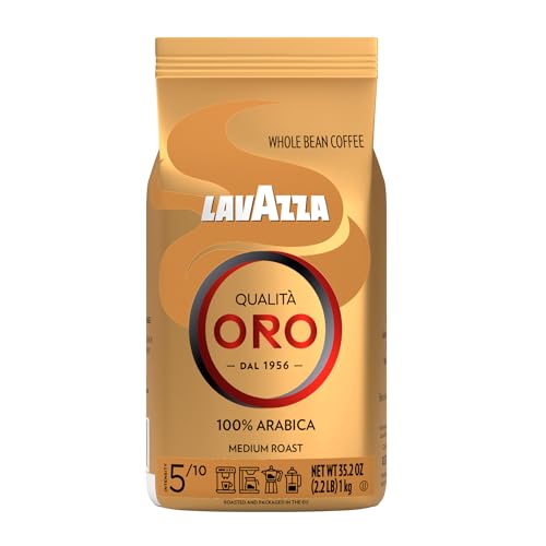 Lavazza QualitÃ Oro Whole Bean Blend, Medium Roast, 2.2 Pound (Pack of 1) ,100% Arabica, Central America & African highland origins, Fruity & Aromatic
