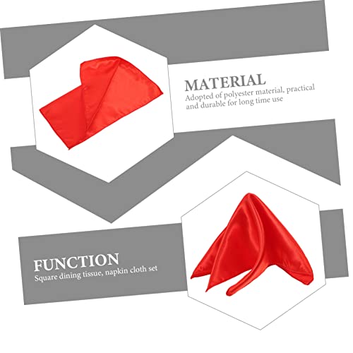 Servilletas de tela rojas HEALLILY pack 10 unid. miniatura 6