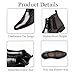ENOEGMSD Fashion Chelsea Boots for Men's Leather Print Pointed Toe Slip-On Low Chunky Heel Retro Dress Business Chukka Ankle Oxford Boots for Formal Wedding Party Causal Work (Dark Brown,12.5)