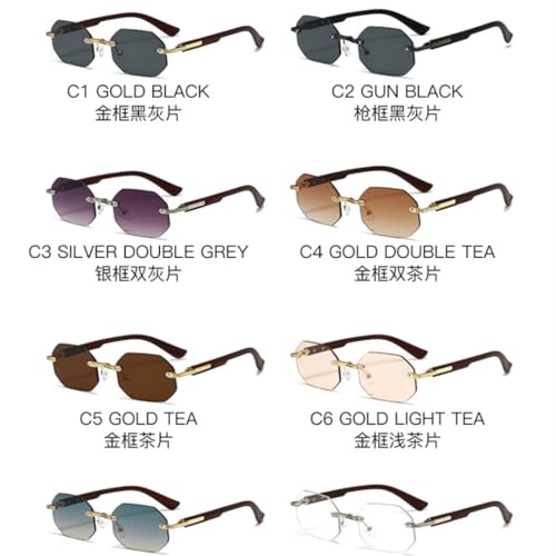 Lunettes de soleil polygonales vintage mixtes rétro chic - 2