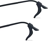 Vista 5 de YINGFENG 22 pares de agarres de silicona negra para gafas con caja de almacenamiento, retenedor antideslizante para gafas, gancho de silicona