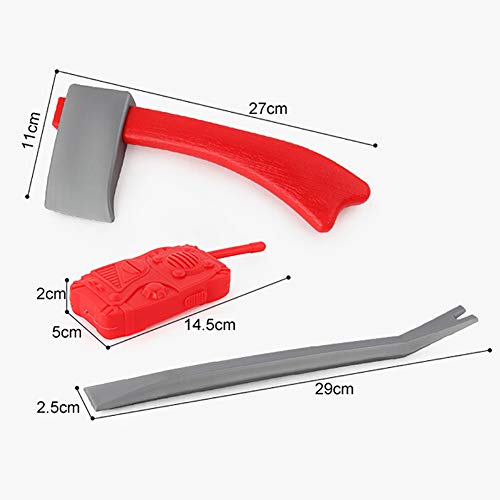 Fenfangxilas Firefighting Set, Pull-Type Fire Extinguisher Water Gun Cap Suit Beach Play Toys for Kids 5#
