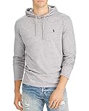 Ärmel: 82 cm Polo Ralph Lauren Herren Langarm Kapuzen-T-Shirt, grey heather, X-Klein