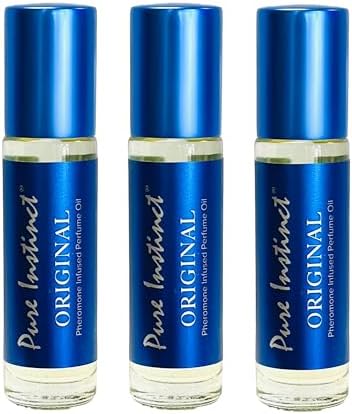 Pure Instinct Roll-On (3-Pack) - The Original Pheromone Infused Essential Oil Perfume Cologne - Unisex for Men and Women - TSA Ready
