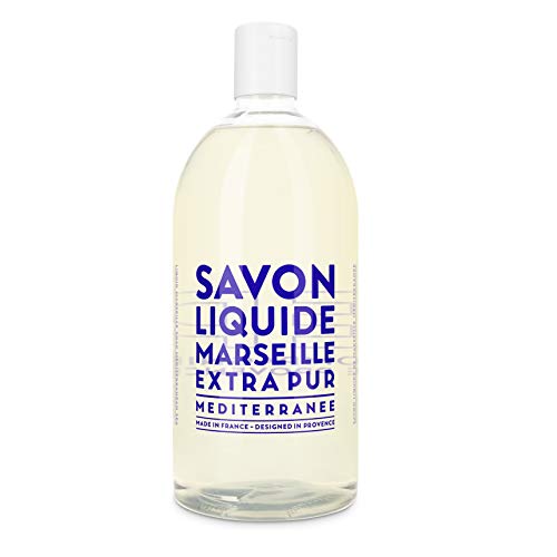Compagnie de Provence® Flüssigseife Mediterranean Sea 1l | Nachfüllgröße | Noten von sonnengereiften Blüten | sanft, effektiv und frisch Cover