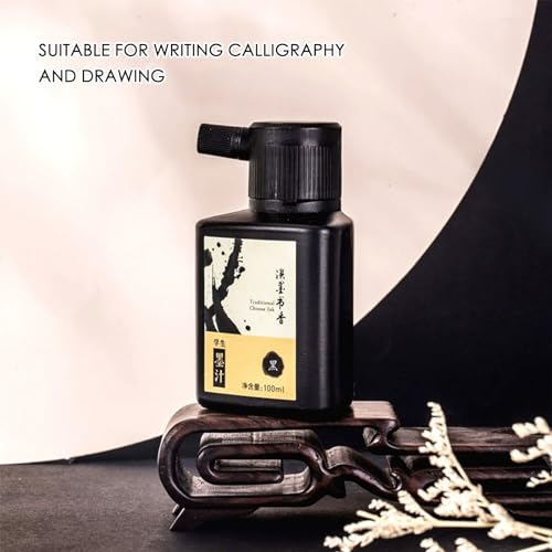 SEAMEW 100 ML/3.5 OZ Calligraphy and Sumi Liquid Ink - Versatile Elegance for Chinese Traditional Art Works and Japanese Brush Art