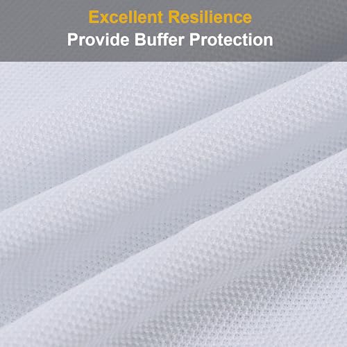 FINDUFA 96" x 54" Speaker Grill Cloth, Stereo Grill Mesh Fabric Dustproof Replacement for Custom Cabinets Speaker Cloth Restoration Home Audio Decor Subwoofer Covers White