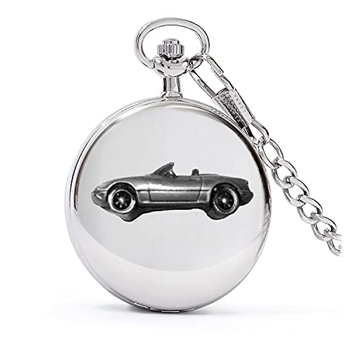 Montre gousset voiture sport japonaise Miata MX-5 LHD argent
