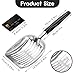 Cat Litter Scoop, Metal Cat Scooper, Plastic Handle Scoop, Sifting Shovel – Heavy Duty Aluminum Alloy Litter Box Scoop with Deep Mesh, Design for Easy Waste Removal and Cleaning(Black)