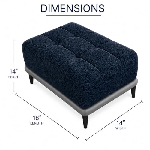 Image of Solid Wood Standard Ottoman Bench Stool | Pre-Assembled | Suitable for Living Room, Bedroom, Lounge & Office